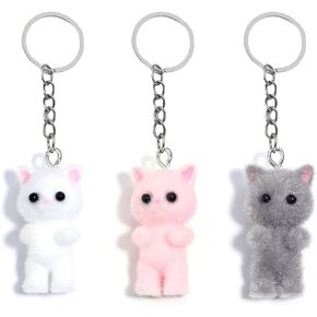 Cute Cat Keychain For Girls Women Kitty Keychains For Backpacks Bag Charm Key Chain Accessories