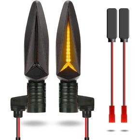 LED Turn Signals Motorcycle Front Flowing Blinkers Compatible with BMW F650GS F700GS F800G F800RF800ST HP2 Sport K1200R K1300R S1000R R1200GS R1200R(Amber)