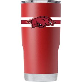 Gametime Sidekicks Arkansas Razorbacks 20oz Crimson Tumbler - Officially Licensed, 18/8 Stainless Steel, Double-walled, Vacuum-insulated - 360 Wrap