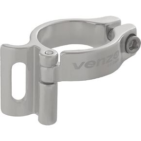 دراجة هوائية جبلية من Venzo Road قابلة للتعديل من النحاس على الجزء الأمامي من محول Derailleur 31.8 مم فضي متوافق مع Shimano Sram in Kuwait