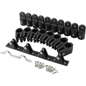 YaeMarine قارب علوي تركيبات الأجهزة كومبو 7/8 بوصة أسود نايلون بيميني قبعات الفك الشرائح سطح السفينة مفصلات وسادة العين مع 12 قطعة مسامير in Kuwait