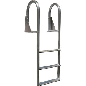 Dock Ladder, 3 Step, Flip Up, Welded, Aluminum