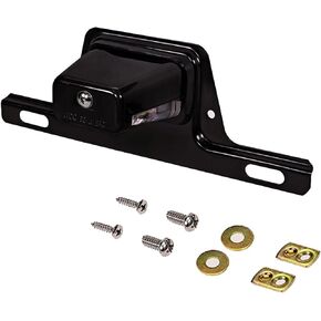 1 PC Truck License Plate Light, 8.4" x 2.9" x 2.3" 2 LED License Plate Light IP67 Waterproof Dustproof with Mounting Bracket, Drain Hole Light Holder Bracket, Universal for Trucks (Black)
