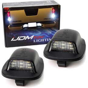 iJDMTOY OEM-Fit 3W Full LED License Plate Light Kit Compatible With 1st Gen Nissan Xterra Frontier Navara, Powered by 12-SMD Xenon White LED Diodes