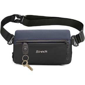 Belt Bag for Men Women, Water-resistant Fanny Pack Small Crossbody Bag, Adjustable Strap Sling Bag Travel Purse, Fashion Waist Pack Chest Bag for Workout Hiking Daily Traveling (Black)