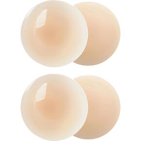 Silicone Nipple Covers Ultra Thin Sticky Breast Petals Adhesive Strapless Nipple Pasties Reusable Invisible Bra 2 Pairs