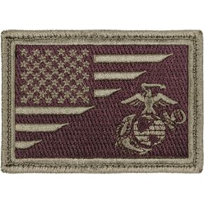 Rothco US Flag/USMC Eagle, Globe and Anchor Morale Patch, Coyote Brown