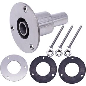Marine Heater 22mm Thru Exhaust Skin Fitting 316L Stainless Steel, with Bolts and Nuts，For Diesel Parking heaters