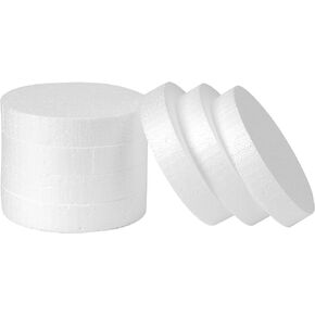 5 Inch Foam Circles for 7-Pack 1 Inch Thick, Crafts, Polystyrene Circles for DIY Crafts School Supplies Decorations(White)