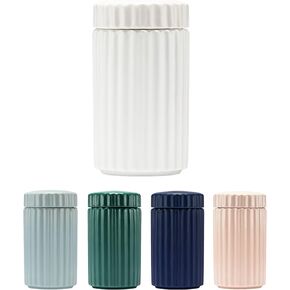 Waggo Ripple Ceramic Dog Treat Jar to Keep Dog Treats and Cookies Fresh - Matte Cookie Jar With Air Tight Lid For Your Modern Kitchen To Match Your Ripple Dog Bowl (White Ripple)