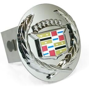 Au-tomotive Gold Chrome Logo Tow Hitch Cover Plug for Cadillac - Old Logo