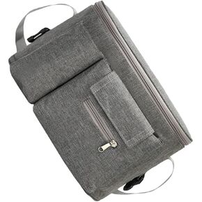 Toddmomy Mummy Bag سفر عربة أمي حمل حقيبة السفر القماش الخشن حقيبة الظهر حقيبة يد للسفر حمل حقيبة كبيرة عربة يد حقيبة ألعاب الأطفال حقيبة نايلون معلقة رمادي فاتح حاوية الطفل حقيبة يد أمي in Saudi Arabia
