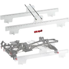 Acrylic Ruler Adjustable Wheelbase Measurement Tool Repair Station Display Stand for 1/10 1/8 RC Car Crawler SCX10 Capra TRX4