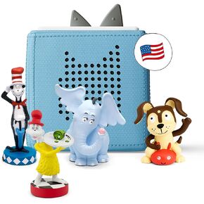 Toniebox Audio Player Starter Set with Sam-l-Am, Horton Hears a Who!, Cat in The Hat, and Playtime Puppy - Listen, Learn, and Play with One Huggable Little Box - Light Blue in Saudi Arabia
