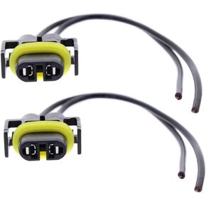 886 889 892 893 PG13 PGJ13 880 890 862 881 884 885 894 898 899 H8 H9 H11 H27 Female Adapter Socket Connector Plug Wiring Harness Wire Pigtail Pair for Headlight Fog Light LED Bulb Lamp - 2pcs