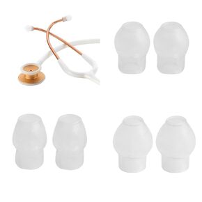 4 Pairs 3 Sizes(S/M/L) MDF Stethoscope Ear Tip Pieces Earplug Replacement Parts, Soft Silicone Prestige ADC Stethoscope Eartip Earbuds Spare Part, Bonus 2Pcs Ear Bud Cover for Littmann Stethoscope