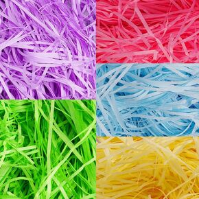 Uptotop 10oz 5 Colors Crinkle Cut Paper Shred Filler for Gift Wrapping Basket Filling, Easter, Valentine's Day, Birthday, Christmas, Thanksgiving, Wedding, Mother's Day(10 oz)