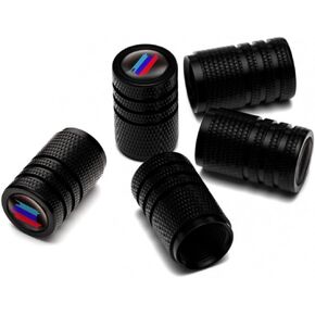 5 Pcs Black Metal Car Wheel Tire Valve Stem Caps tire Valve Covers Compatible with Mustang Automotive Exterior Accessories