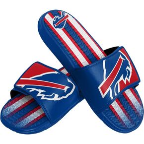 FOCO Buffalo Bills NFL Mens Team Stripe Gel Slide - L