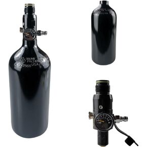 48/3000 air Cylinder hpa Tank 48ci 3000psi hpa Paintball Tank Aluminum Bottle HPA Air Tank with 3000psi Input 800psi Output 5/8-18UNF Inlet and G1/2-14 Outlet Thread Paintball ragelator