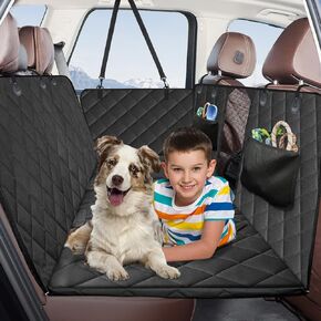 Kytely Back Seat Extender for Dogs,Hard Bottom Dog Car Seat Cover for Back Seat Support 400lb, Waterproof Car Hammock Travel Bed,Dog Car Bed Mattress for Car SUV Truck