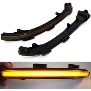 Smoked Lens Dynamic Sequential Blink LED Side Mirror Turn Signal Light Strip Assembly Compatible With VW Golf MK7 7.5 VII GTI R GTD TSI Jetta