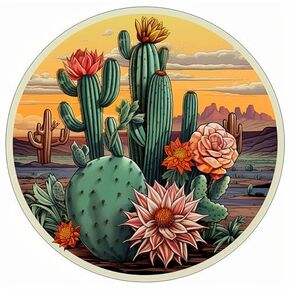 Desert Cactus Adventure Lover Unique Vinyl Decal Waterproof Sticker For Car bike, SUV, Truck Helmet, Laptop, Water Bottle, Notebook, Window, Bumper Sticker 5-inch (Design 1)
