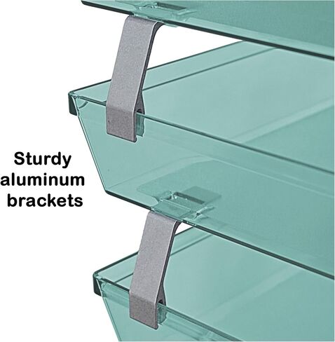 Acrimet Facility 3 Tier Letter Tray تحميل أمامي، منظم ملفات سطح المكتب، بلاستيك (لون أخضر شفاف) in Saudi Arabia