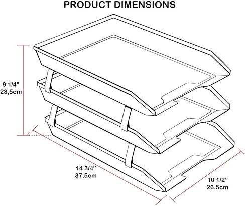 Acrimet Facility 3 Tier Letter Tray تحميل أمامي، منظم ملفات سطح المكتب، بلاستيك (لون أخضر شفاف) in Saudi Arabia