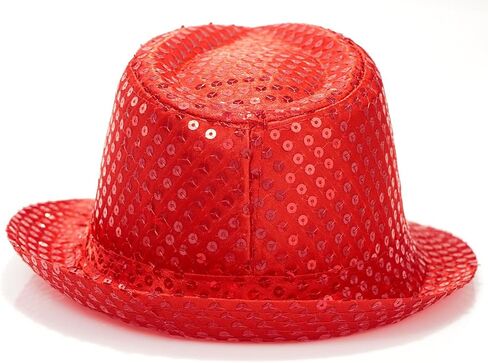 قبعة فيدورا بالترتر من Glamourstar للنساء والرجال، قبعات كلاسيكية لرقص الجاز والديسكو in Kuwait