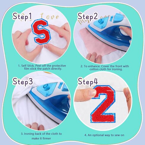 Number Iron on Patches, 10PCS Sew on Chenille Patches, Embroidered Gold Baseball Style Patch, Decorative 0-9 Numbers Badge Decorate Repair Patches or Clothing Hat Shirt Bag Jeans in Saudi Arabia