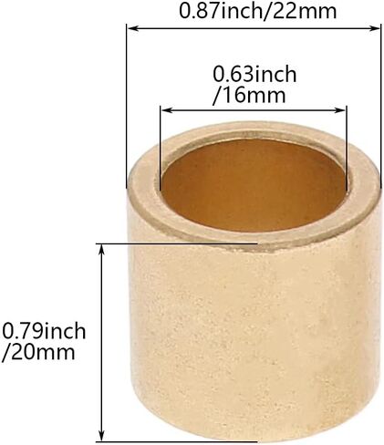 Oilless Bushings Sleeve Bearing Solid Friction Oilless Bushing 0.78in Bore x 1.02in OD x 0.78in Length Plain Bearings Wrapped Bushing Carbon Steel Base 0410 Sleeve Bearings in Saudi Arabia