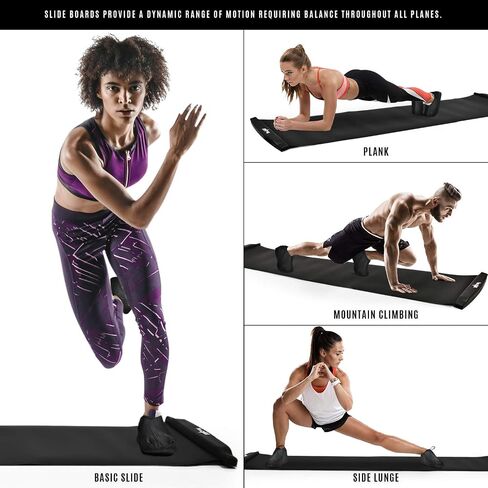 Yes4All Slide Board – Workout Board with Carrying Bag and Shoe Booties Included in Saudi Arabia