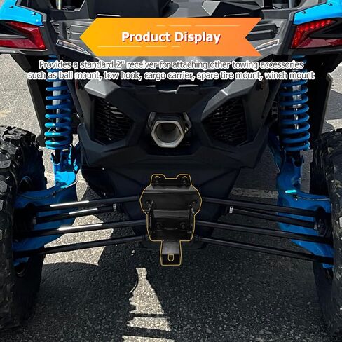 وصلة استقبال سحب المقطورة الخلفية مقاس 2 بوصة من WeiSen بدون مثقاب متوافقة مع 2022-2024 Can Am Maverick X3 MAX in Saudi Arabia