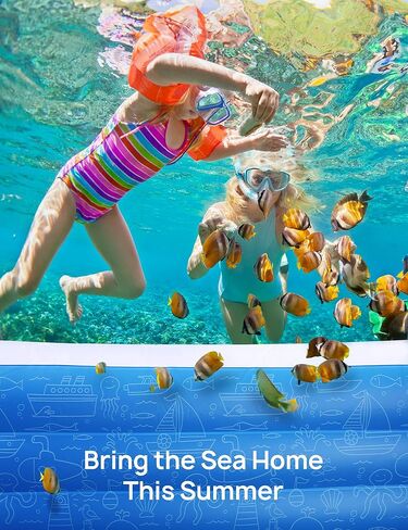 Inflatable Swimming Pools, 119'' x 72'' x 20'' Blow Up Swimming Pools, Kiddie Pool Large Size Thickened Blow Up Swimming Pools Play Center for Kids Children Family Outdoor Garden Backyard in Saudi Arabia