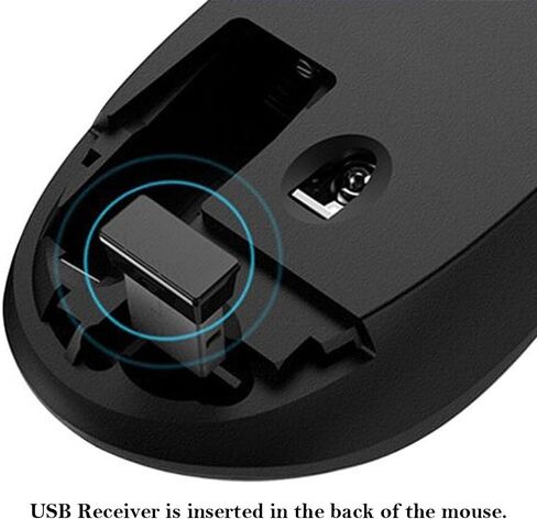 MiraCase Comfortable 2.4 GHz Long Range Silent Wireless Mouse | 1600 DPI | 30ft Working Distance | Battery Included | Black in Saudi Arabia