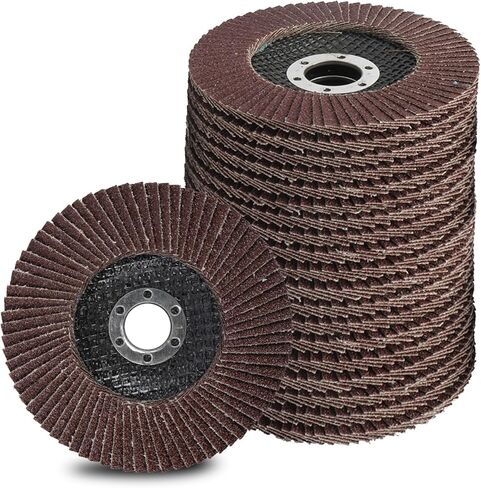 20 قطعة من عجلة طحن الصنفرة، قرص قلاب مقاس 4 بوصة، قرص صنفرة قلاب، عجلة طحن 60 حبيبة لصنفرة الخشب والمعادن in Kuwait