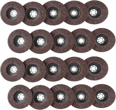 20 قطعة من عجلة طحن الصنفرة، قرص قلاب مقاس 4 بوصة، قرص صنفرة قلاب، عجلة طحن 60 حبيبة لصنفرة الخشب والمعادن in Kuwait