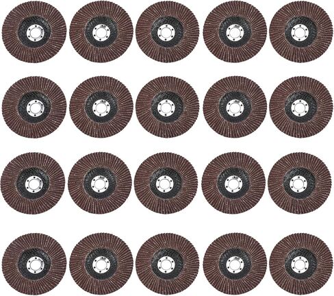 20 قطعة من عجلة طحن الصنفرة، قرص قلاب مقاس 4 بوصة، قرص صنفرة قلاب، عجلة طحن 60 حبيبة لصنفرة الخشب والمعادن in Kuwait