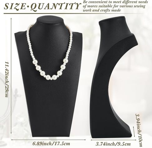 6 Pcs Black Leather Necklace Busts Display Jewelry Displays Bust Necklace Display Stand Bust for Jewelry Display Jewelry Displays Necklace Display Stands for Selling Trade Shows Props in Saudi Arabia