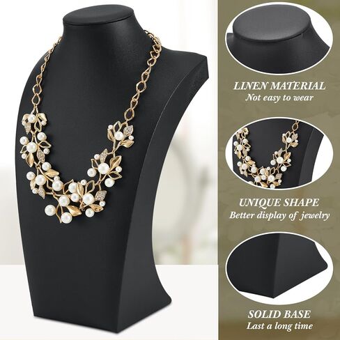 6 Pcs Black Leather Necklace Busts Display Jewelry Displays Bust Necklace Display Stand Bust for Jewelry Display Jewelry Displays Necklace Display Stands for Selling Trade Shows Props in Saudi Arabia
