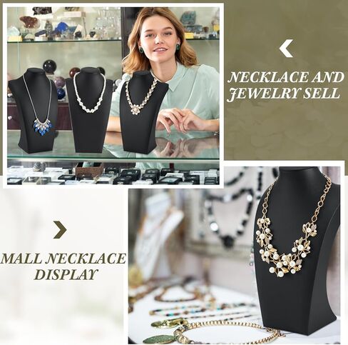 6 Pcs Black Leather Necklace Busts Display Jewelry Displays Bust Necklace Display Stand Bust for Jewelry Display Jewelry Displays Necklace Display Stands for Selling Trade Shows Props in Saudi Arabia