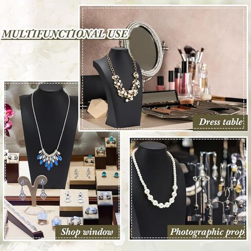6 Pcs Black Leather Necklace Busts Display Jewelry Displays Bust Necklace Display Stand Bust for Jewelry Display Jewelry Displays Necklace Display Stands for Selling Trade Shows Props in Saudi Arabia