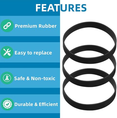 Replacement Belt for Eureka Vacuum, Part E0205 Belts for Eureka Power Speed Vacuum NEU182B, NEU182A, NEU188A, NEU181, NEU180, NEU180B, NEU182, NEU186, NEU188, Pack of 3 in Kuwait