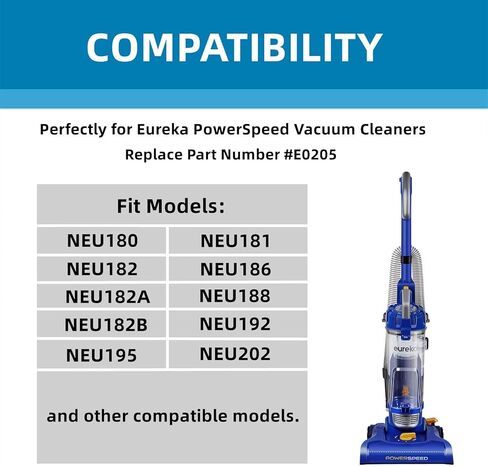 Replacement Belt for Eureka Vacuum, Part E0205 Belts for Eureka Power Speed Vacuum NEU182B, NEU182A, NEU188A, NEU181, NEU180, NEU180B, NEU182, NEU186, NEU188, Pack of 3 in Kuwait