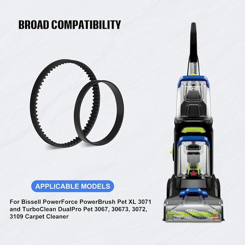 مجموعة حزام بديلة لـ Bissell 3071 PowerForce PowerBrush Pet XL، منظف سجاد الحيوانات الأليفة TurboClean DualPro 3067، 30673، 3072، 3109، قطعة بديلة 1626502 و1626486 (مجموعتان) in Kuwait