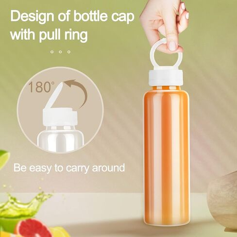 40 قطعة من الزجاجات البلاستيكية سعة 8 أونصة مع أغطية من هولتاب، 40 قطعة من زجاجات العصير السائبة المقاومة للحرارة العالية من البولي بروبيلين مع أغطية بيضاء واضحة للعصائر ومشروبات البروتين وحاويات المشروبات الأخرى in Kuwait