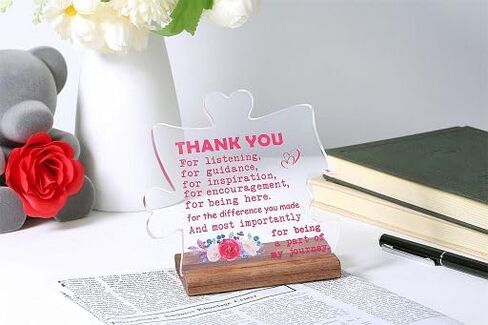 YATOJUZI Thank You Gifts,Gifts for Women Men,4.7 x 5.0" Big Acrylic Puzzle Piece,Appreciation Gifts for Teacher,Gifts for Friends Bestie in Saudi Arabia