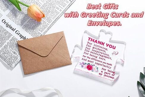 YATOJUZI Thank You Gifts,Gifts for Women Men,4.7 x 5.0" Big Acrylic Puzzle Piece,Appreciation Gifts for Teacher,Gifts for Friends Bestie in Saudi Arabia