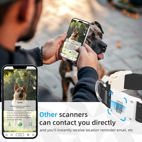 طوق الكلب Airtag رمز الاستجابة السريعة - IP68 مقاوم للماء مدمج لعلامة هوائية لطوق الكلب علامة هوية - ملف تعريف مجاني للحيوانات الأليفة على الإنترنت - قنب قطني طبيعي متين - يناسب الكلاب الصغيرة والمتوسطة والكبيرة in Kuwait